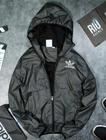 áo khoác dù adidas xám