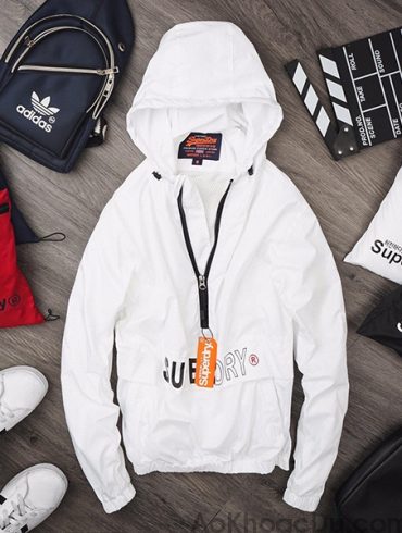 Áo Gió SuperDry trắng