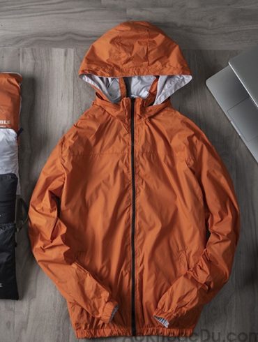 Áo Khoác Đi Mưa 2 Mặt Màu Cam
